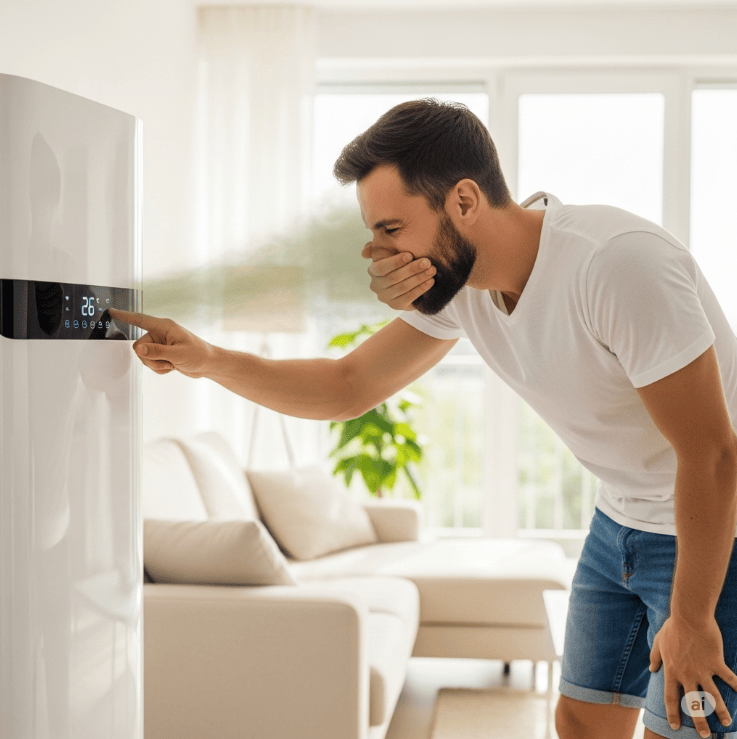 空调开到26℃就发臭，可能得怪你太勤劳了。
