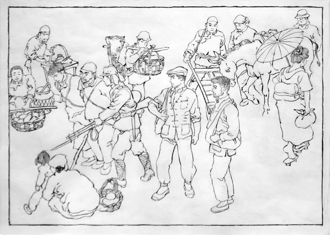 组画》韩和平24×17cm×12张 中国画 2005以抗日