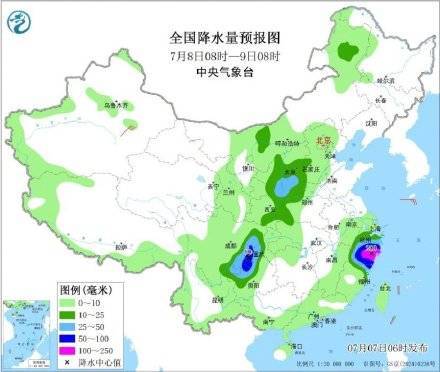 “丹娜丝”趋向浙闽沿海 川陕晋冀鲁豫内蒙古等地多降雨