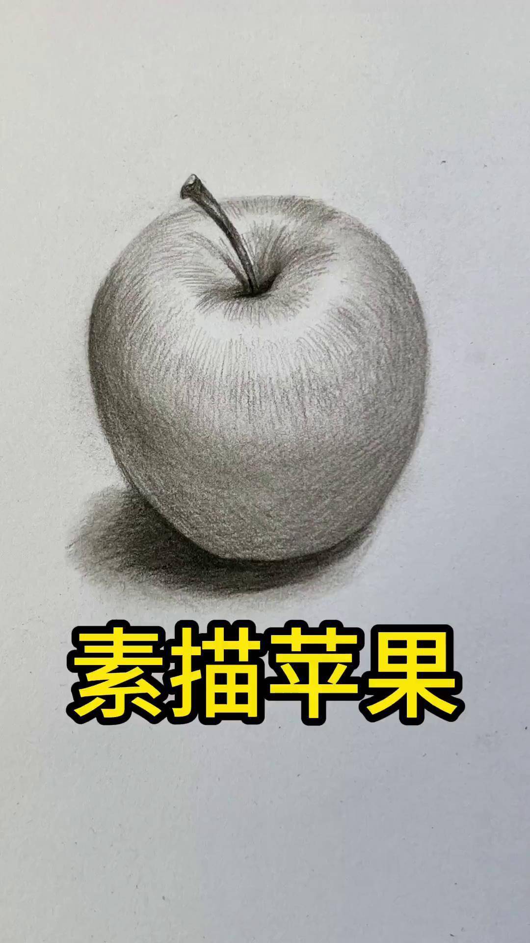 零基础素描苹果教程 素描 零基础学画画 手绘 一学就会系列 美术生