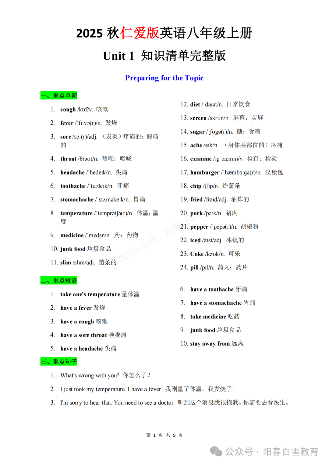 包含八上英语unit1-8单词话题范文!的词条 包含八上英语unit1-8单词话题范文!的词条