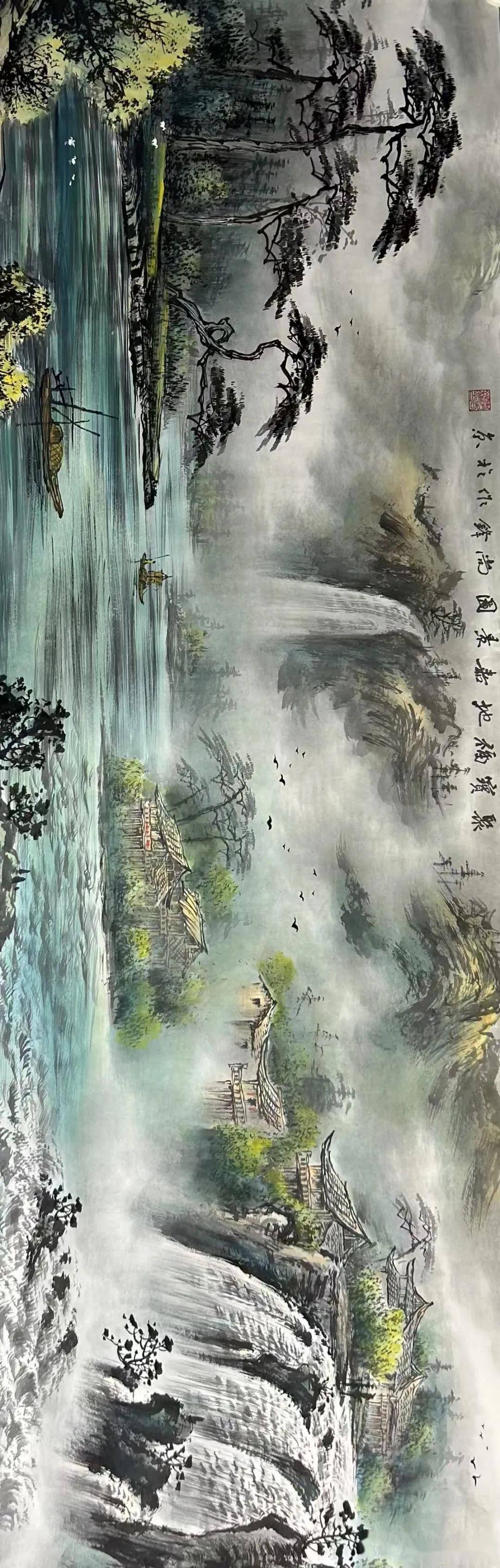 李尚锋《聚宝福地嘉景图》赏析:藏风聚气,境纳乾坤