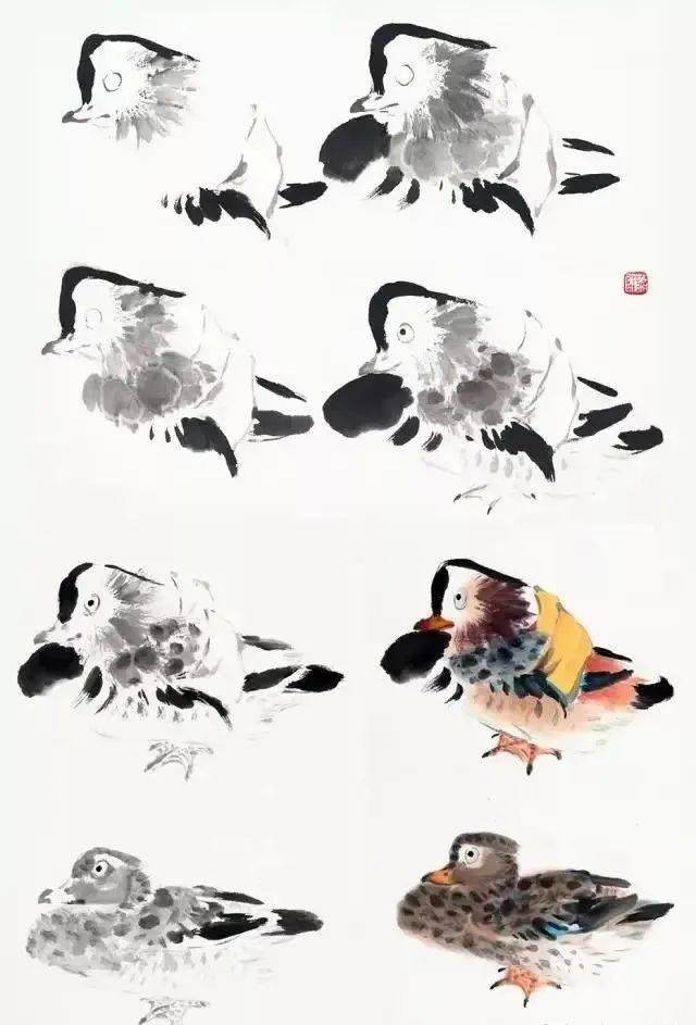 萧朗小写意鸟禽草虫