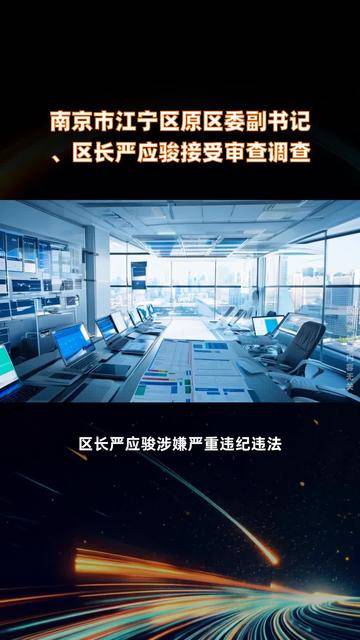南京市江宁区原区委副书记,区长严应骏接受审查调查