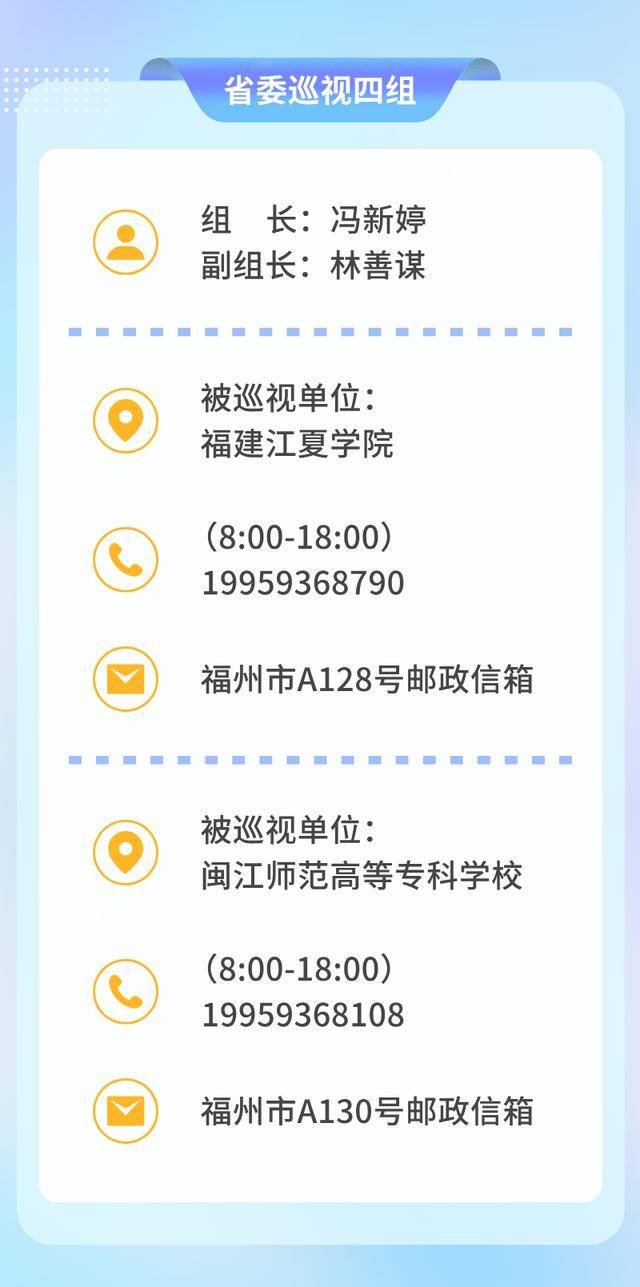福建省委部署，8个巡视组已完成进驻！联系方式公布