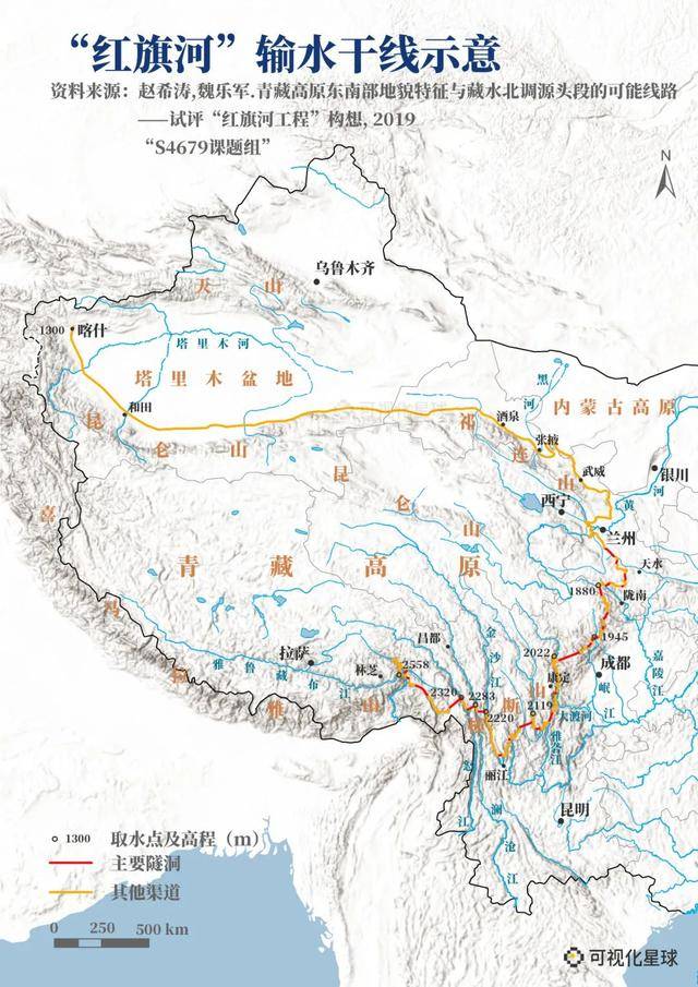 一路串起怒江,澜沧江,金沙江,再凿穿横断山脉和念青唐古拉山脉跨过