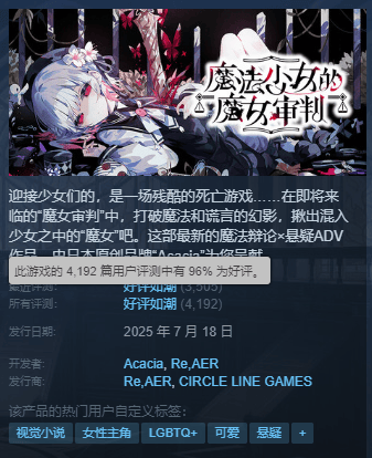 魔法少女的魔女审判 游戏评测_邪恶少女小游戏女同_剧情分析