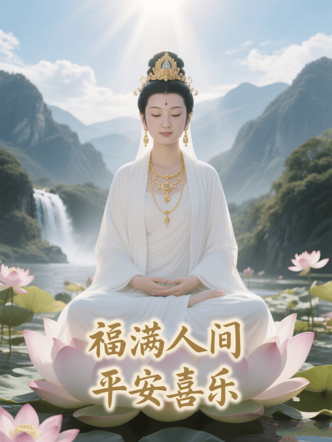 十五观音祝福图片保佑吉祥如意