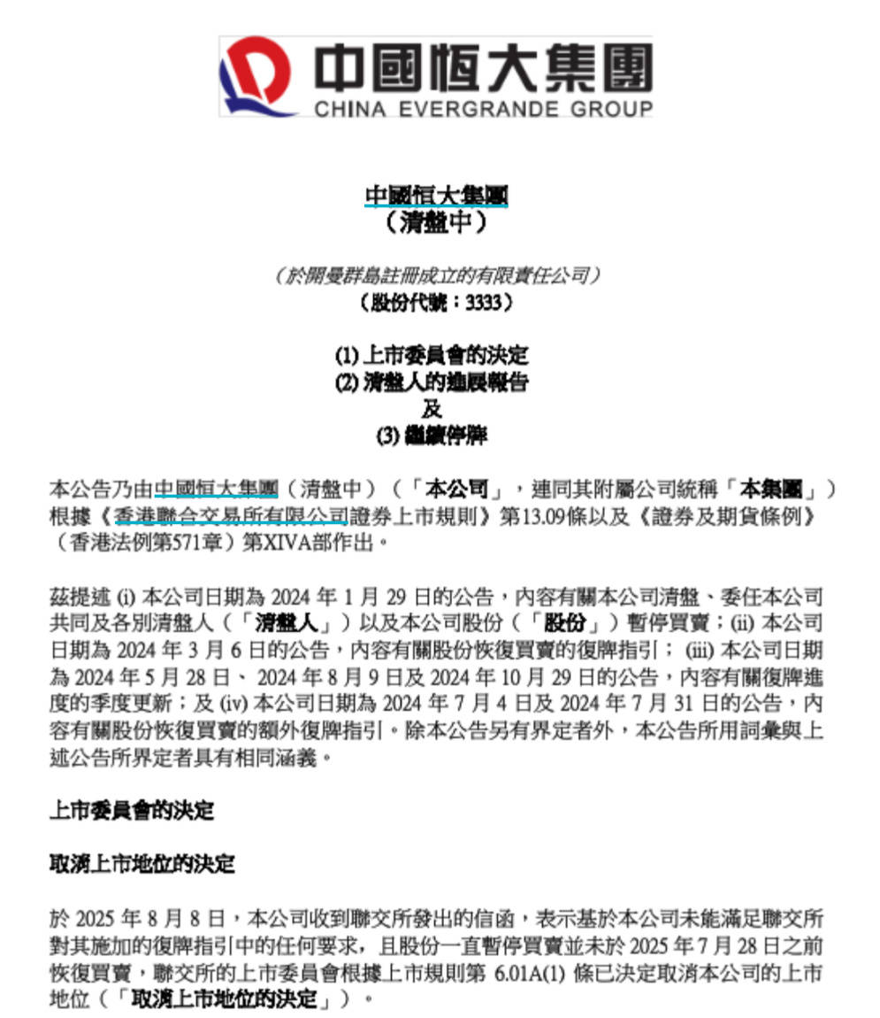 恒大退市，市场的伤口何时愈合？