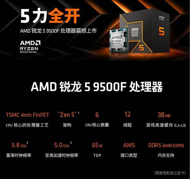AMD 5 9500F 7 24 1299 nm FinFET amd-5-9500f-7-24-1299-nm-finfet