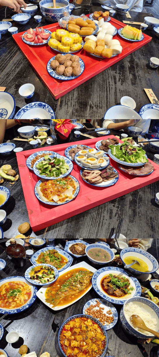 ,三幺台(饭席)"第一台为茶席,以喝仡佬族特色油茶为主,佐