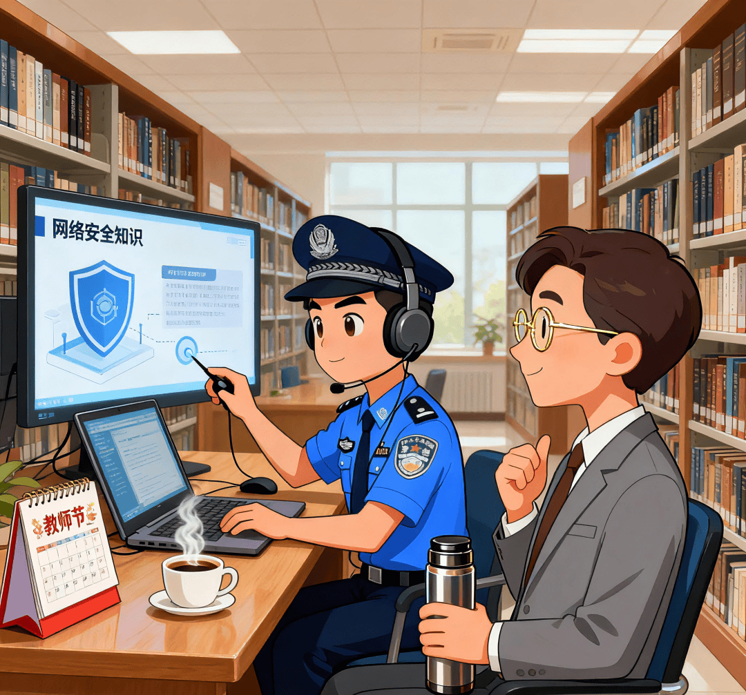 网警始终在线,与师生一道,共建安全,健康的网络环境,祝全体教师节日