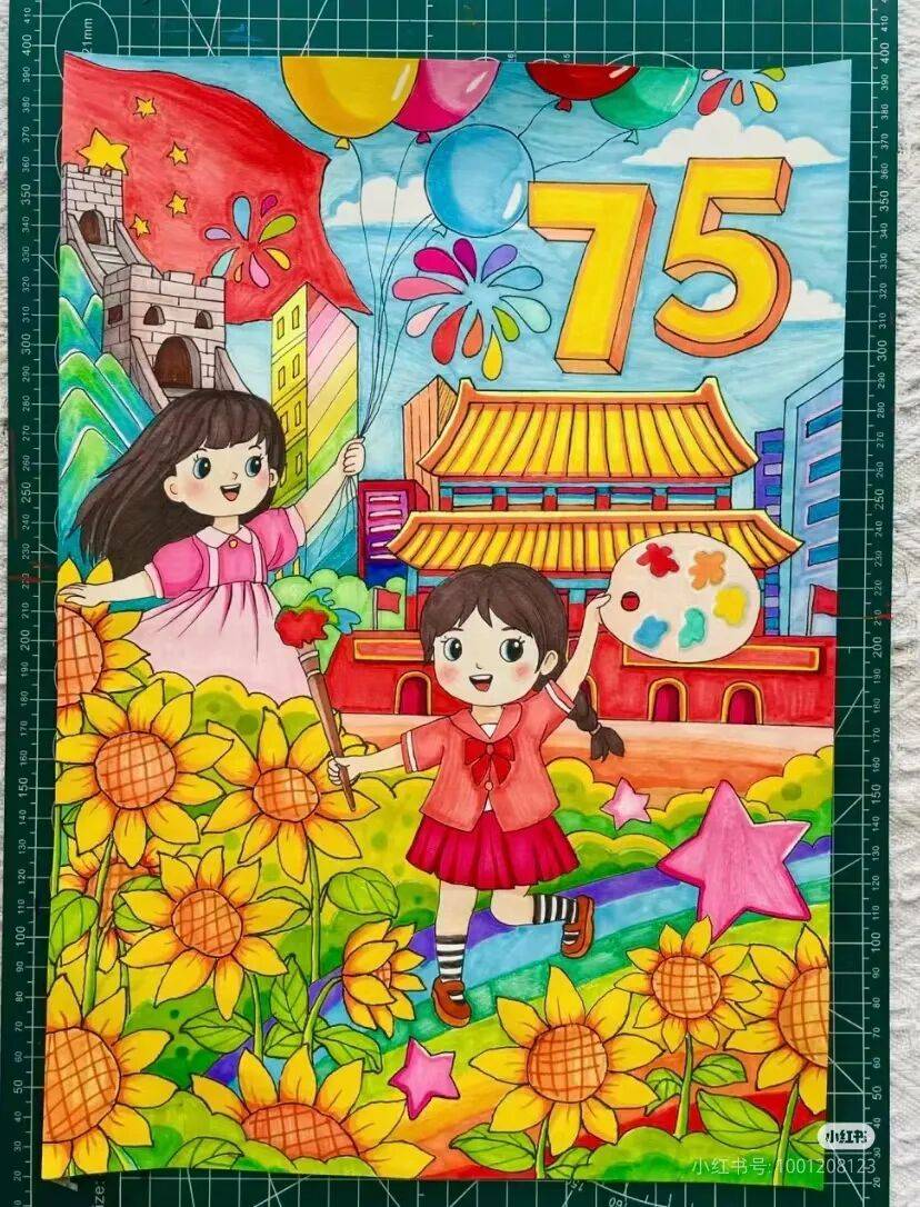 精选120张~国庆节主题儿童画范画,美不胜收!