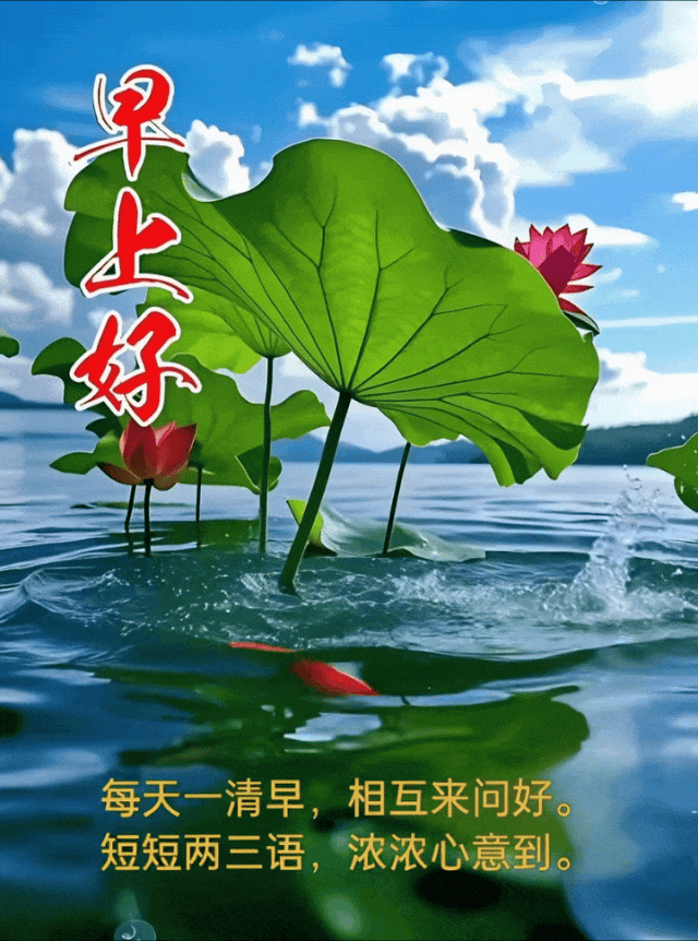 9月23日最漂亮早上好动态表情图片大全,早晨好动图美图大全