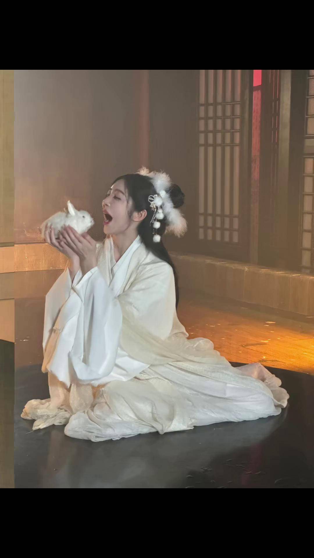 给大家表演一个玉兔吃兔一键穿越中秋古风画卷 朝着圆月走