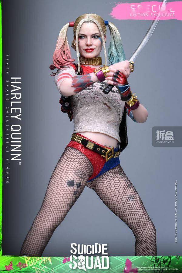 hottoys x特遣队 小丑女 哈莉奎茵 胶发版1/6可动人偶