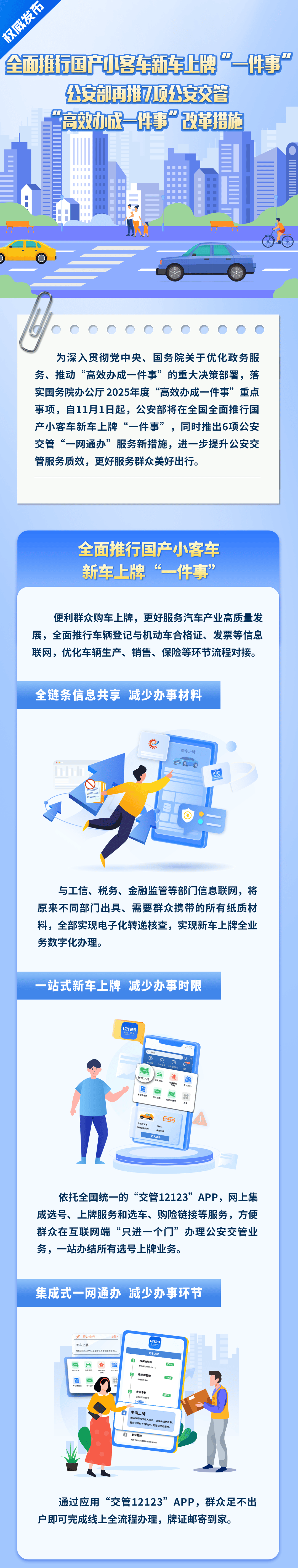 11月起，国产小客车新车上牌不用再跑车管所！