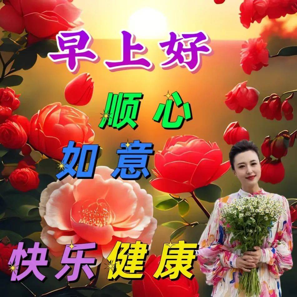最新漂亮的早上好祝福表情包图片,健康快乐,幸福美满!