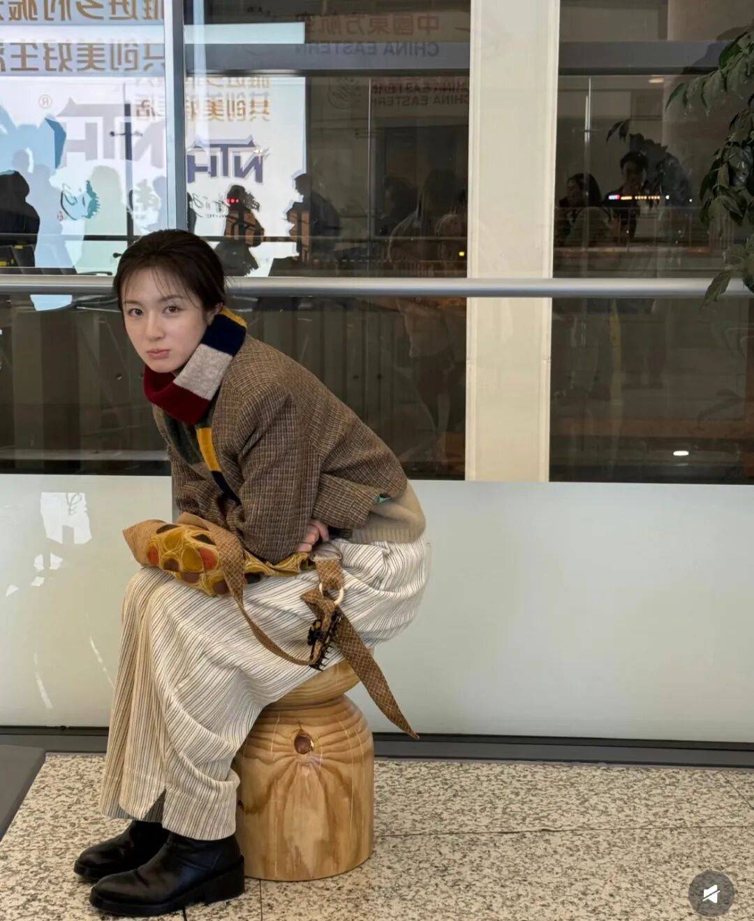 李兰迪咋美成这样了5套私服一套比一套好看针织半裙这套最喜欢