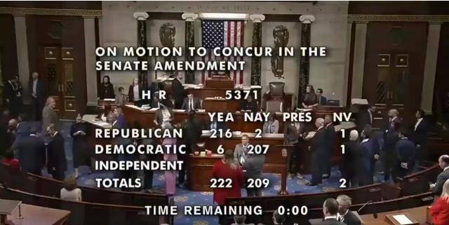 美国 “史上最长政府关门”将结束 临时拨款法案在众议院闯关成功