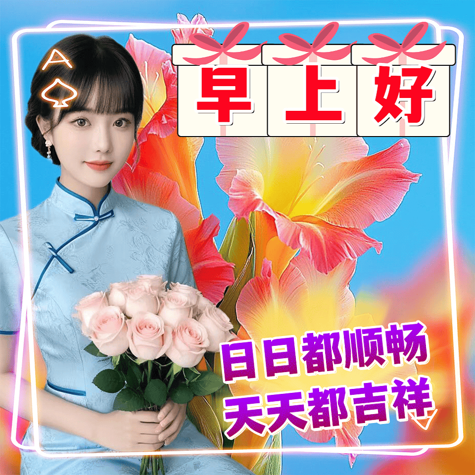最新早安祝福语动态表情图片,群发早上好祝福表情图!