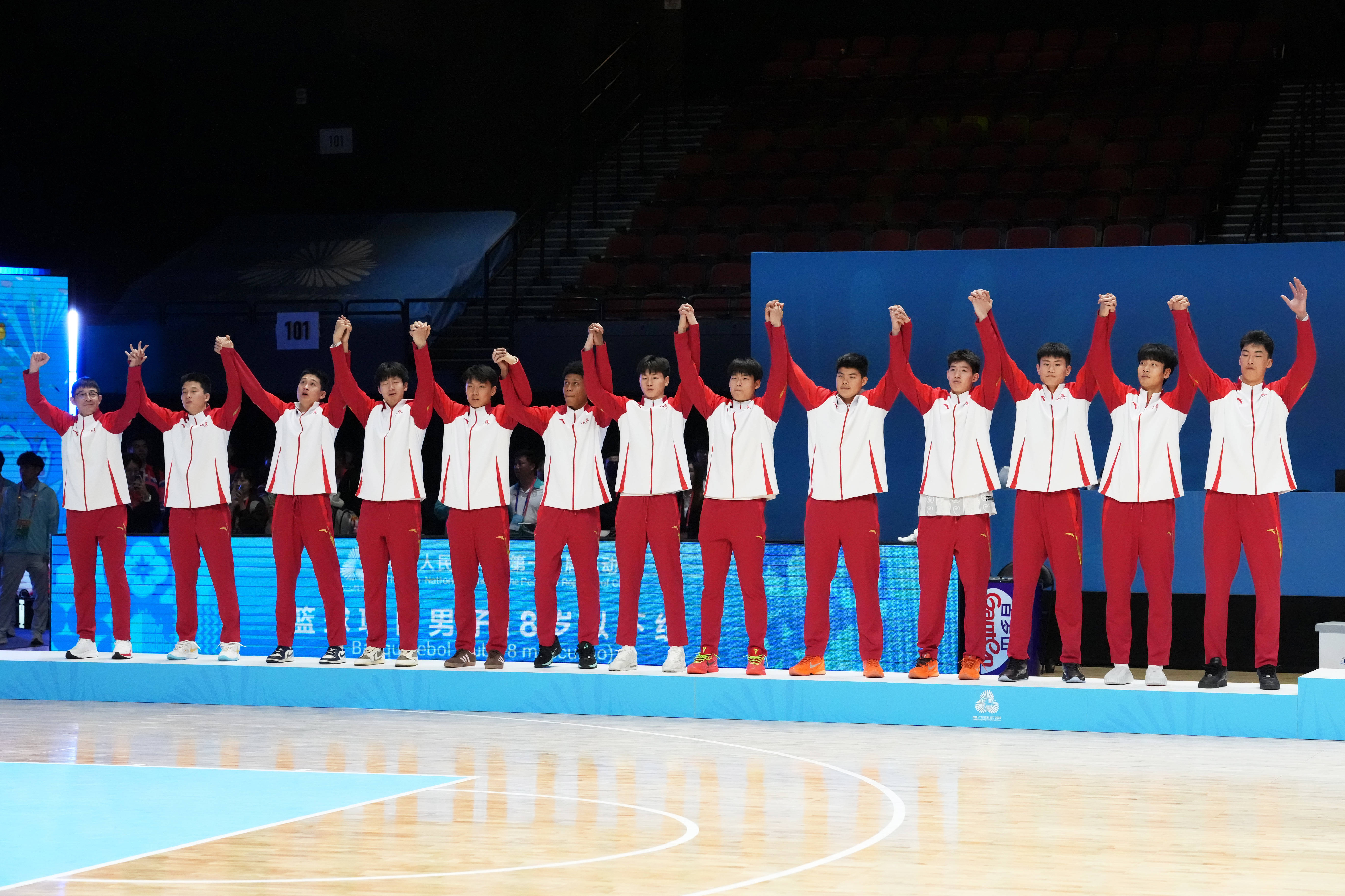 全运会——篮球：男子18岁以下组颁奖仪式