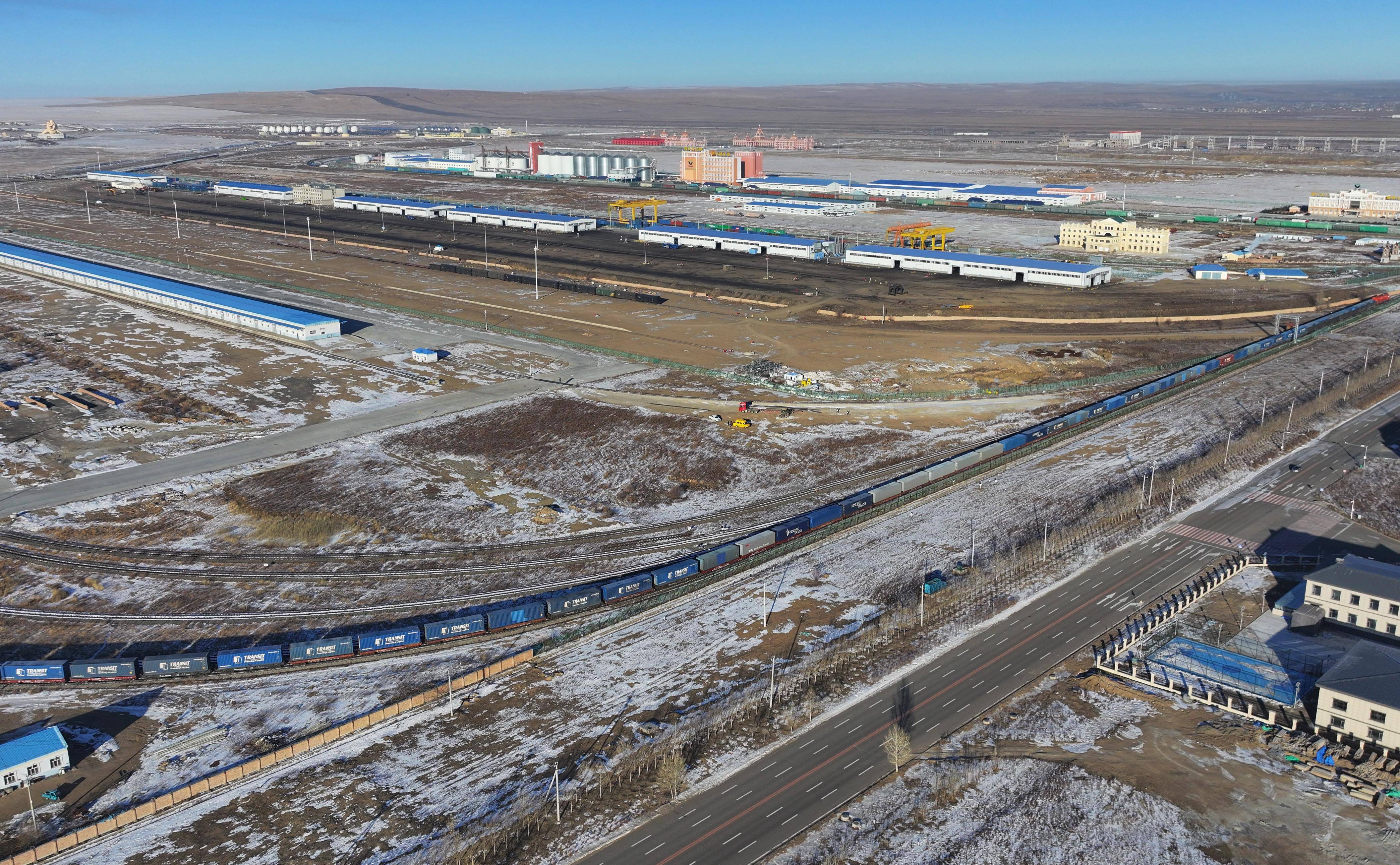 中欧班列"东通道"满洲里铁路口岸过货量超2000万吨