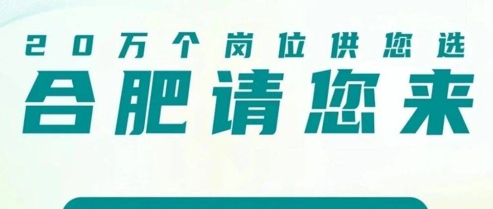 “合肥请您来,20万个岗位供您选” 2025年第二十五期高校毕业生现场对接会公告_服务_阳阳_国有