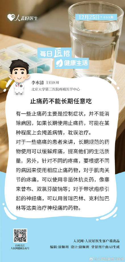 止痛药不能长期任意吃