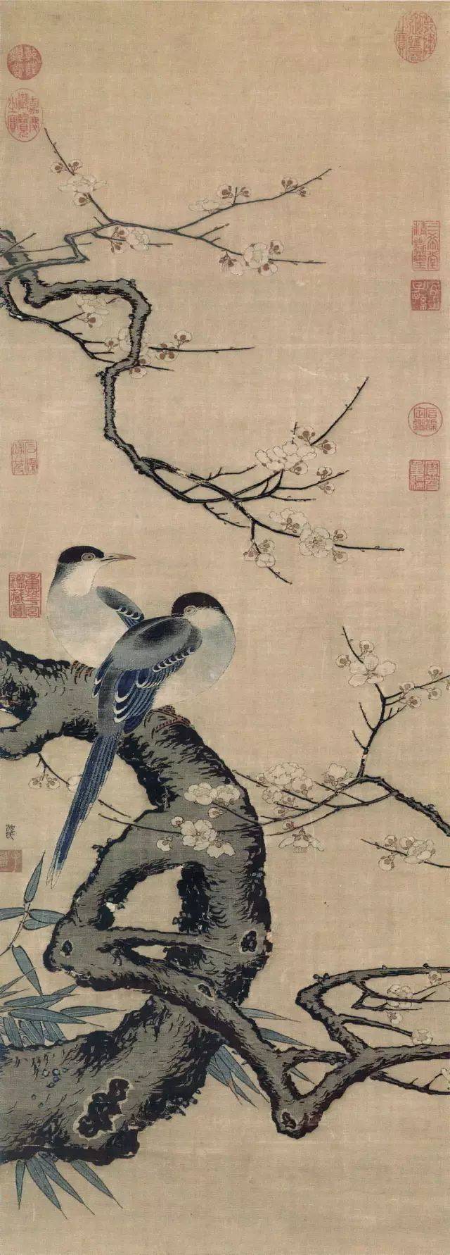 历代名家画梅_上海博物馆_梅花图_金农