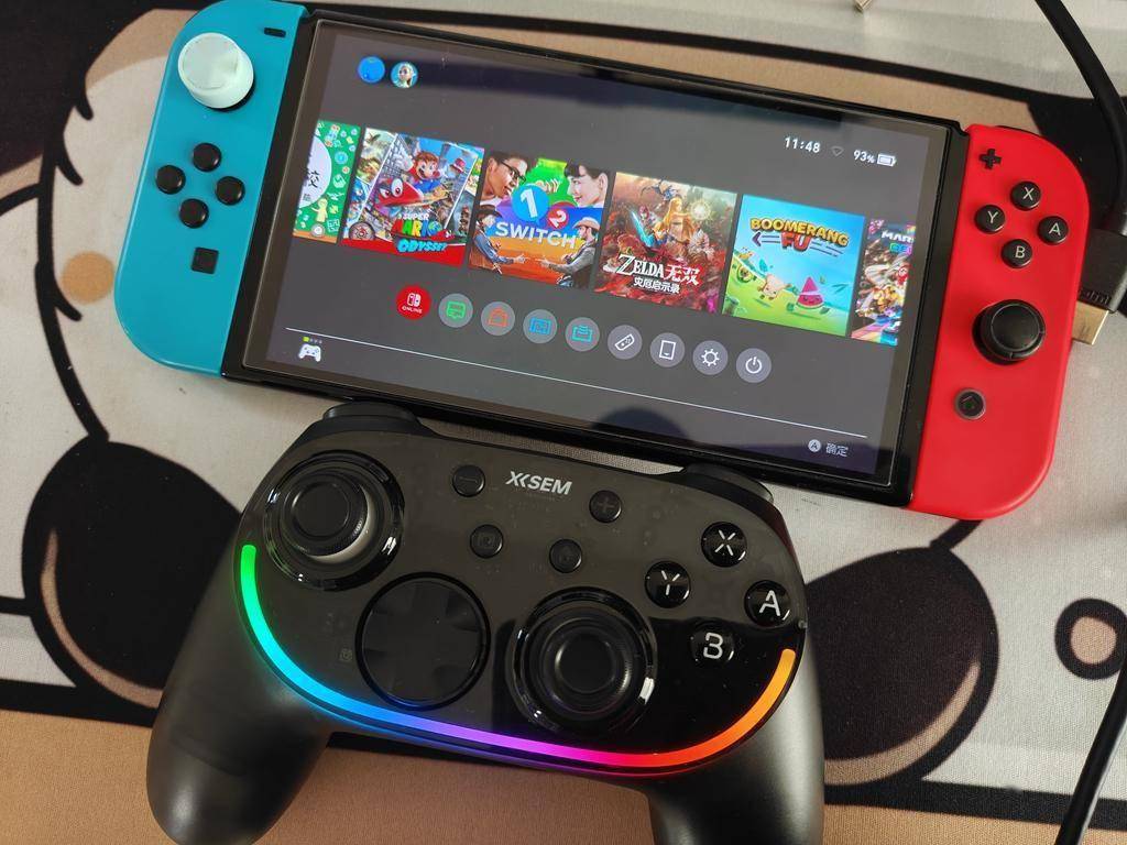 西圣GC1游戏手柄体验分享，有灯光有体感，玩起来还不错