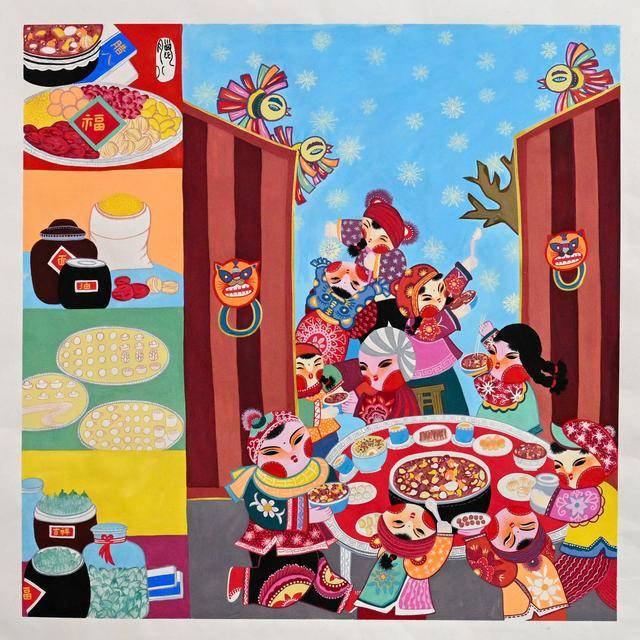 【摄影报道】庆阳5位画家绘就年俗长卷 16幅作品再现春节记忆