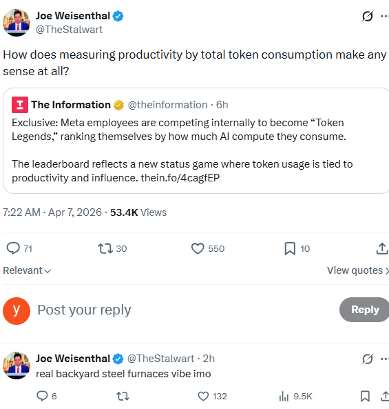 Meta全员正在进行一场疯狂竞赛:谁用的Token最多?