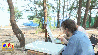央视聚焦阳江！意大利画家邂逅阳东，笔墨碰撞山海风情