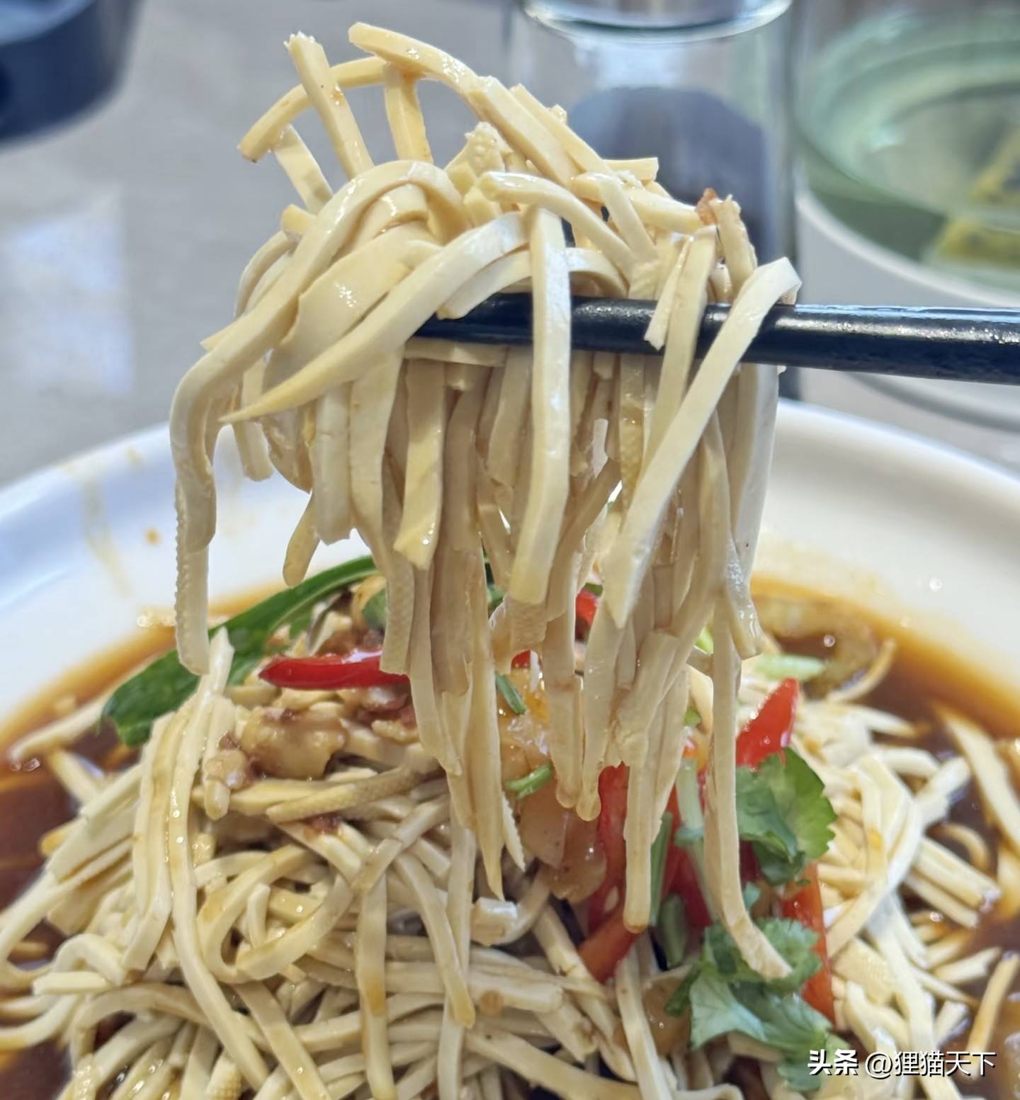 千张在上海周边也叫百叶在东北叫干豆腐跟油豆皮干丝不一样 千张在